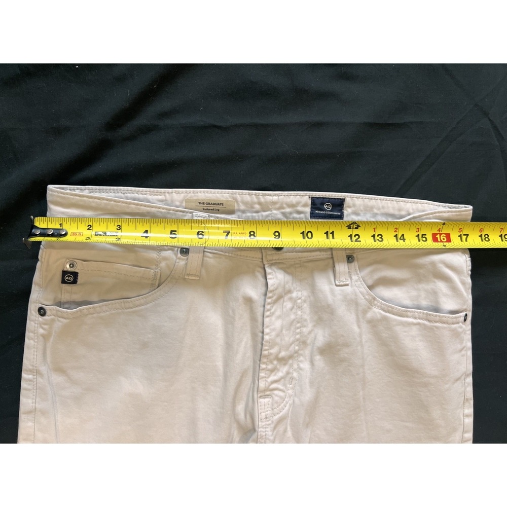 Adriano Goldschmied The Graduate Tailored Leg Khaki Cotton Chino 34x34(28) - Picture 11 of 11